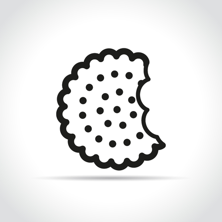 Illustration of cookie icon on white backgroundのイラスト素材
