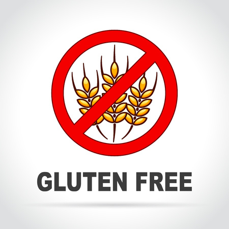 Illustration of gluten free icon on white backgroundのイラスト素材