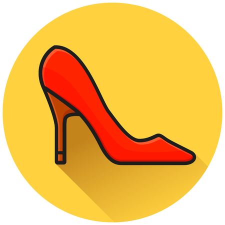 Illustration of high heels circle flat iconのイラスト素材