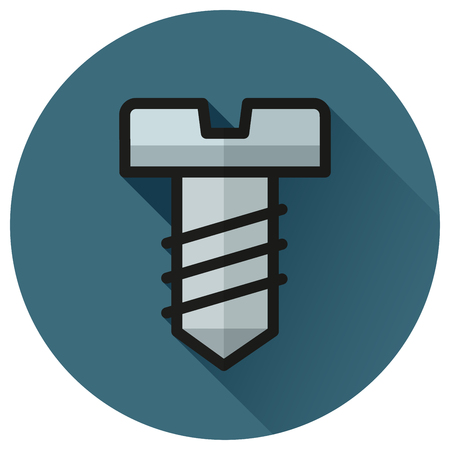 Illustration of bolt circle grey flat iconのイラスト素材