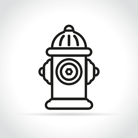 Illustration of fire hydrant on white backgroundのイラスト素材
