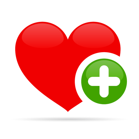 Illustration of heart icon on white backgroundのイラスト素材