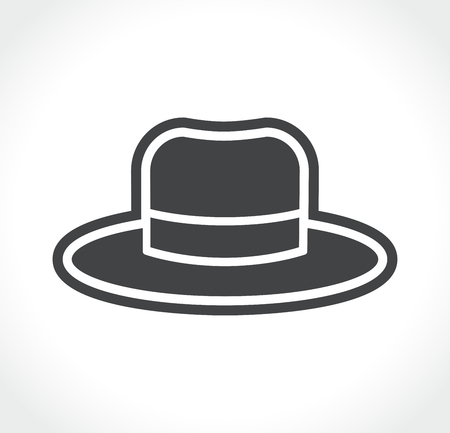 Illustration of grey hat on white backgroundのイラスト素材