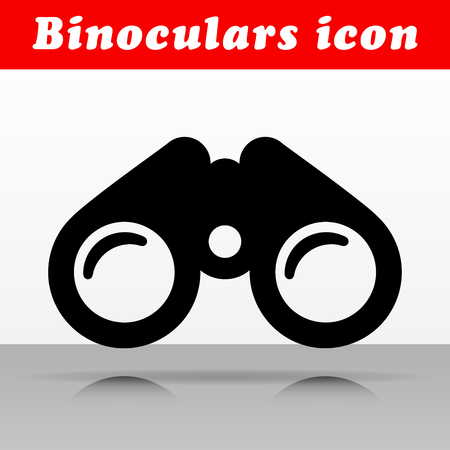 Illustration of black binoculars vector icon designのイラスト素材