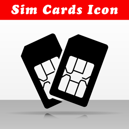 Illustration of sim cards vector icon designのイラスト素材