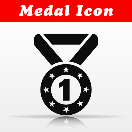 Illustration of black medal vector icon designのイラスト素材