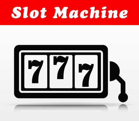 Illustration of slot machine vector icon designのイラスト素材