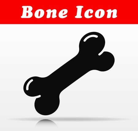 Illustration of black bone vector icon designのイラスト素材