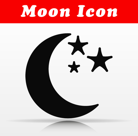 Illustration of black moon vector icon designのイラスト素材