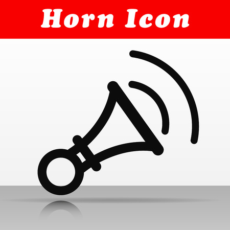 Illustration of line horn vector icon designのイラスト素材