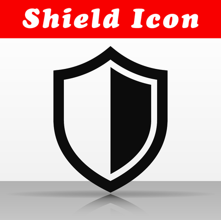 Illustration of black shield vector icon designのイラスト素材