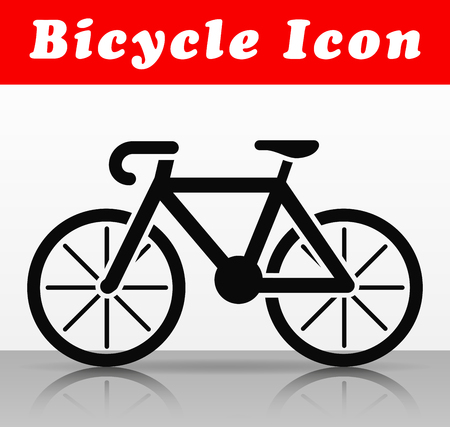 Illustration of black bicycle vector icon designのイラスト素材