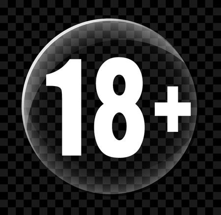 Illustration of under eighteen vector circle iconのイラスト素材