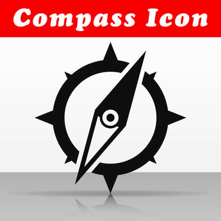 Illustration of black compass vector icon designのイラスト素材
