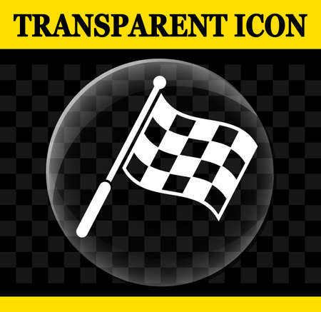Illustration of checkered flag vector transparent iconのイラスト素材