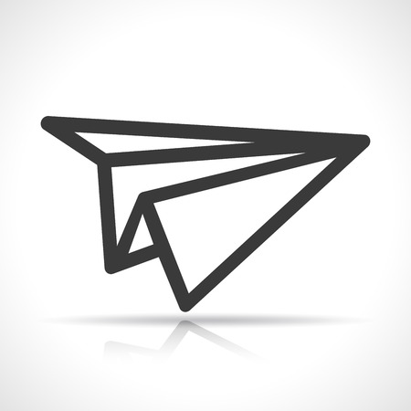 Illustration of paper plane on white backgroundのイラスト素材