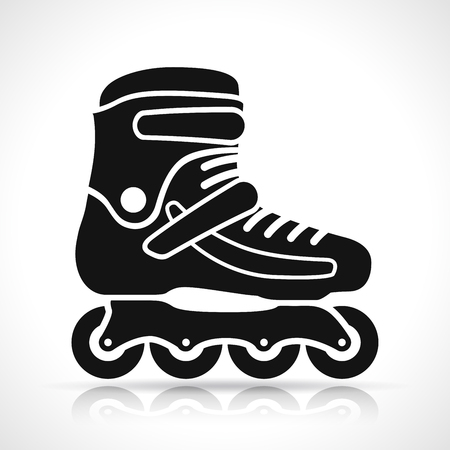 Illustration of roller skate on white backgroundのイラスト素材