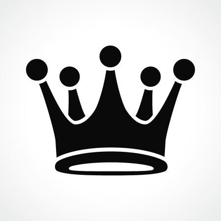 Vector illustration of crown icon black designのイラスト素材