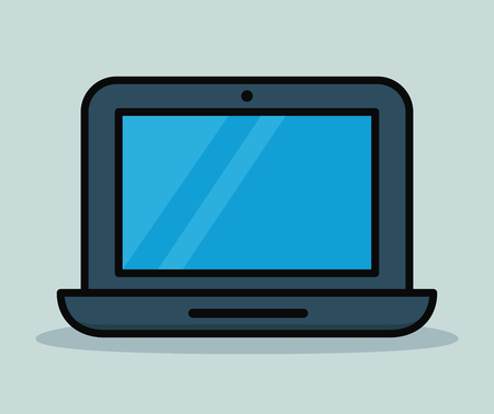 Vector illustration of laptop icon color designのイラスト素材