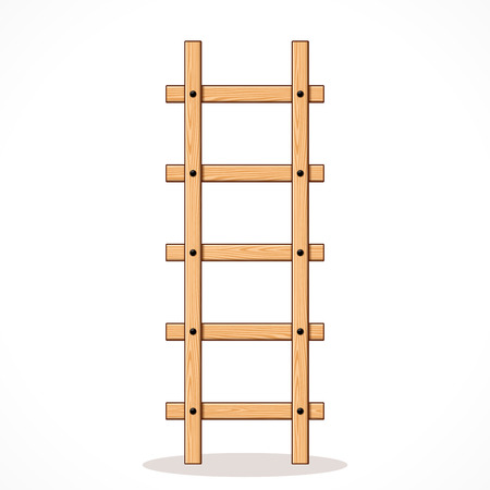 Vector illustration of wooden ladder concept designのイラスト素材