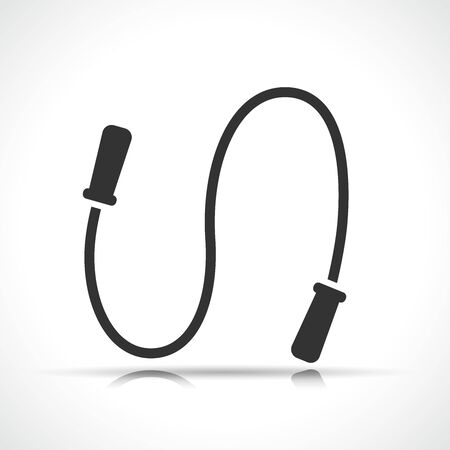 Vector jumping rope icon on white backgroundのイラスト素材