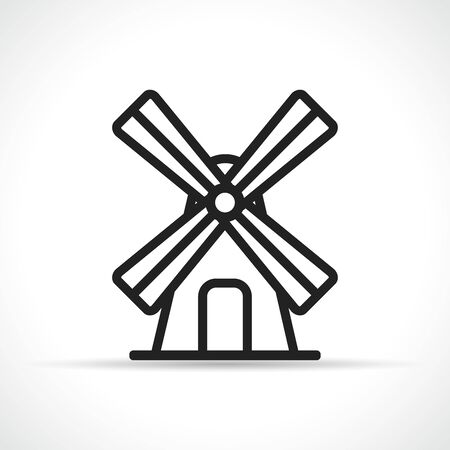 Vector illustration of wind mill icon designのイラスト素材