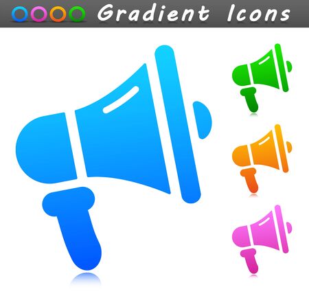 Vector illustration of loud speaker symbol iconのイラスト素材
