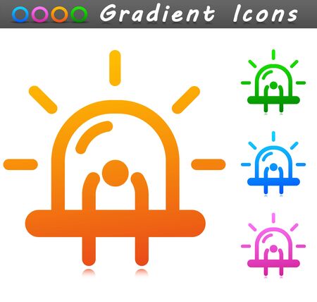 Vector illustration of diode light icon symbolのイラスト素材