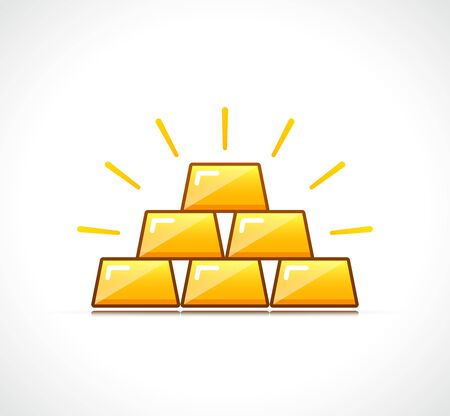 Vector illustration of gold icon symbol designのイラスト素材