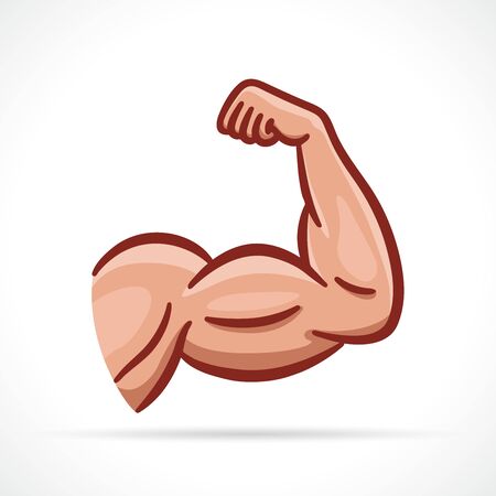 Vector illustration of muscle arm clipart designのイラスト素材