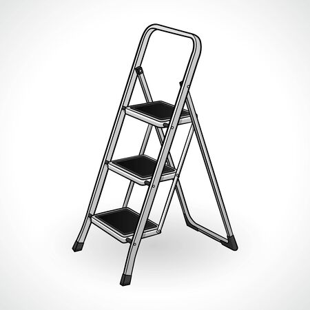 Vector illustration of step ladder isolated designのイラスト素材
