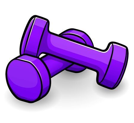 Vector illustration of dumbbells pair isolated designのイラスト素材