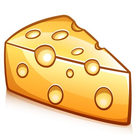 Vector illustration of piece of cheese designのイラスト素材