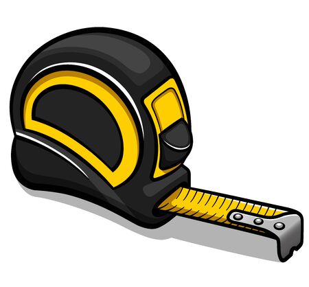 Vector illustration of tape measure cartoon isolatedのイラスト素材