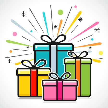 Vector illustration of gift box happy designのイラスト素材