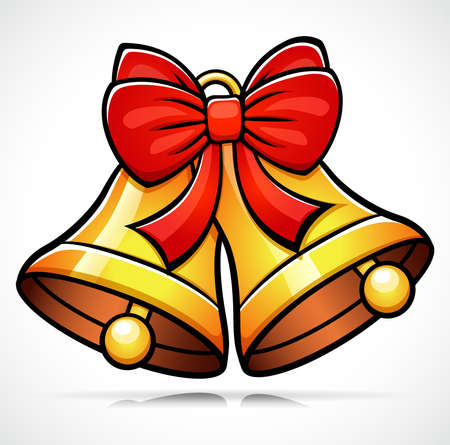 Vector illustration of christmas bell cartoon clipartのイラスト素材
