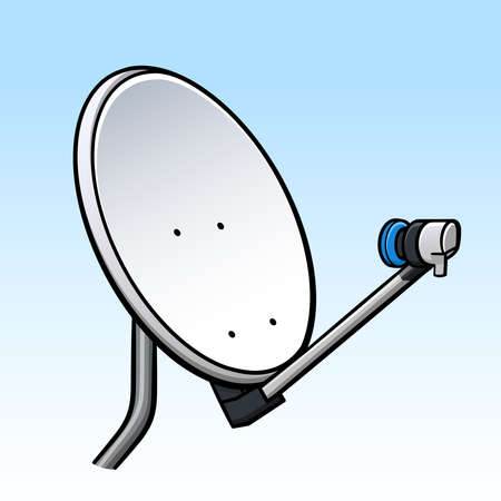 Vector illustration of tv dish parabolic antennaのイラスト素材