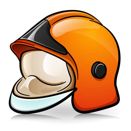 Vector illustration of firefighter helmet cartoon designのイラスト素材