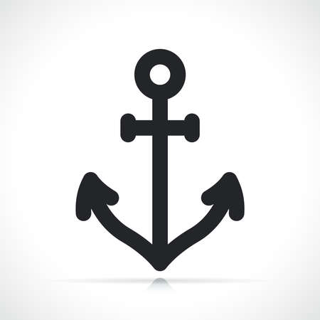 boat anchor thin line icon isolated illustrationのイラスト素材