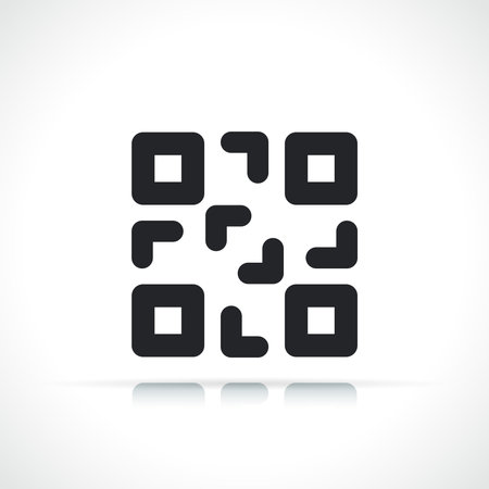 qr code icon symbol vector illustrationのイラスト素材