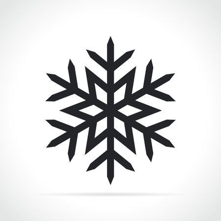Illustration of snowflake icon on white backgroundのイラスト素材
