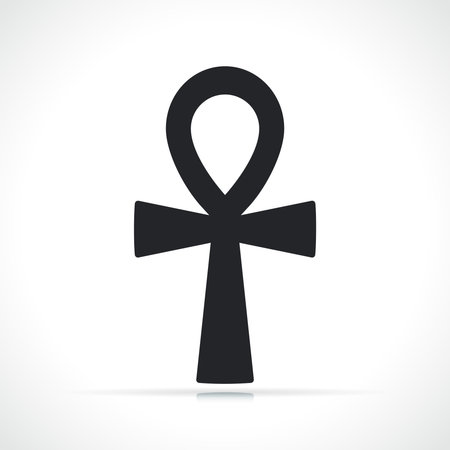 Illustration of egyptian ankh on white backgroundのイラスト素材