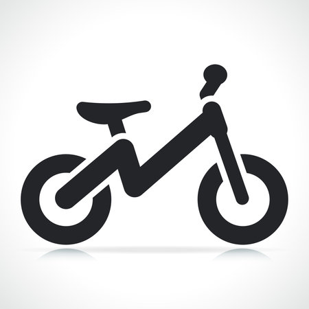 Illustration of kids bike black icon isolatedのイラスト素材