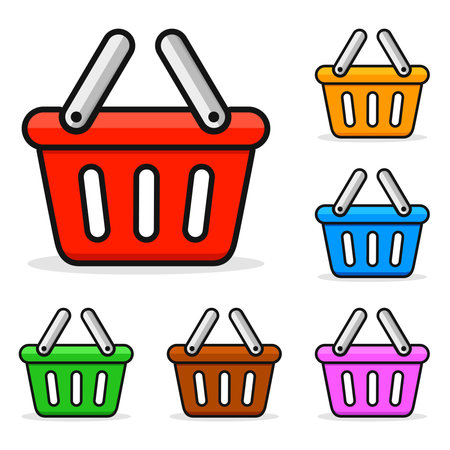 basketball gold shopping icon on white backgroundのイラスト素材