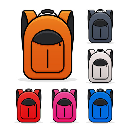 Illustration of cartoon backpack or school bagのイラスト素材