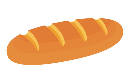 Illustration of bread or bakery flat designのイラスト素材
