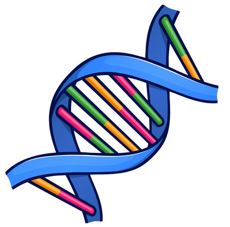 Illustration of dna or chromosome cartoon isolatedのイラスト素材