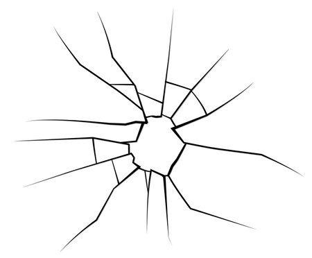 Illustration of glass or screen broken designのイラスト素材