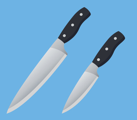 Flat illustration of kitchen or meat knifeのイラスト素材