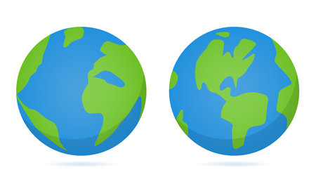 Illustration of earth or globe flat designのイラスト素材